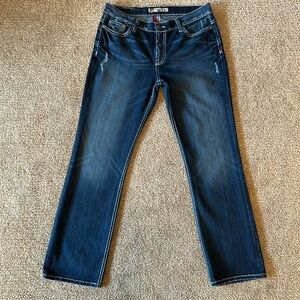 BKE Drew Mid Rise Boot Cut Stretch Denim Jeans sz 30 31L VGUG
